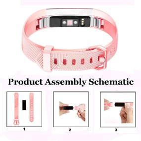 img 2 attached to 🌹 Baaletc Replacement Bands: Classic Rose Gold Sport Straps for Fitbit Alta HR/Alta/Ace