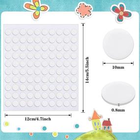 img 3 attached to 🔘 1500 Double Sided Adhesive Dots Clear Sticky Tack Removable Stickers | Acrylic Round Putty No Traces | Waterproof Sticky Dots for Crafts, DIY Art, Office Supplies | 10mm, Pack of 1500