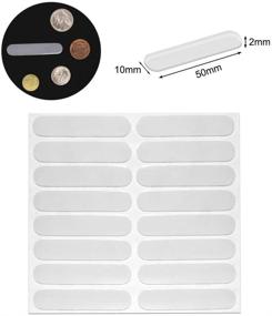 img 2 attached to 🚪 GINOYA 16pcs Glass Top Bumpers with Silicone Adhesive Strip for Sliding Door, Cabinet, and Drawer Furniture