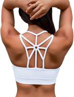 yianna wirefree strappy activewear ya bra139 black m women's clothing logo