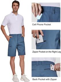 img 1 attached to 🏌️ PULI Men's Golf Hybrid Dress Shorts: Stylish Chino Stretch with Quick-Dry Technology and Convenient Pockets