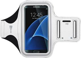 img 4 attached to J&D Sports Armband with Key Holder Slot and Earphone Connection, Compatible for Samsung Galaxy S10/S10e/S9/S8/S7/S7 Edge/iPhone X/Xs/8/7/6S/6