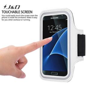 img 2 attached to J&D Sports Armband with Key Holder Slot and Earphone Connection, Compatible for Samsung Galaxy S10/S10e/S9/S8/S7/S7 Edge/iPhone X/Xs/8/7/6S/6