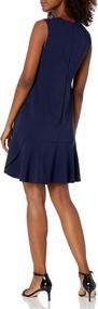 img 3 attached to 👗 Lark & Ro Women's Sleeveless Crew Neck Ruffle Hem Shift Dress: Stylish and Elegant Essential for Any Occasion