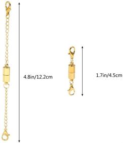 img 3 attached to 🔗 Healifty 22pcs Magnetic Lobster Clasps Extension Chain: Convenient Magnetic Clasp Converter for DIY Craft Jewelry Making Supplies (Mixed Color)