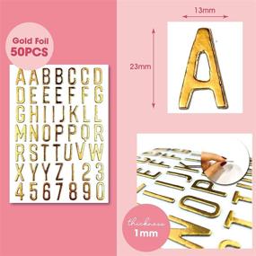 img 1 attached to ✨ Desecraft 148pcs Chipboard Thicker Silver Glitter Foam and Gold Foil Alphabet Stickers: Sparkle & Shine in Your Paper Projects!