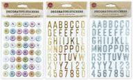 ✨ desecraft 148pcs chipboard thicker silver glitter foam and gold foil alphabet stickers: sparkle & shine in your paper projects! logo