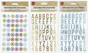 img 4 attached to ✨ Desecraft 148pcs Chipboard Thicker Silver Glitter Foam and Gold Foil Alphabet Stickers: Sparkle & Shine in Your Paper Projects!