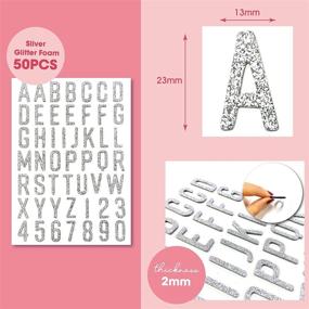 img 2 attached to ✨ Desecraft 148pcs Chipboard Thicker Silver Glitter Foam and Gold Foil Alphabet Stickers: Sparkle & Shine in Your Paper Projects!