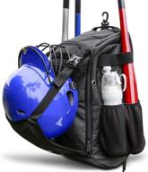 🎒 zoea baseball bat bag backpack - youth and adult t-ball & softball gear with spacious compartment for 4 bats, helmet, gloves, cleats, shoes & helmet holder логотип