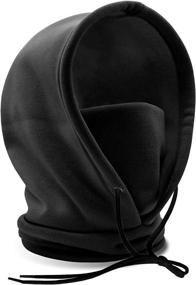 img 4 attached to Warm Winter Beanie Knit Hats with Adjustable Ski Hat and Face Mask for Women and Men