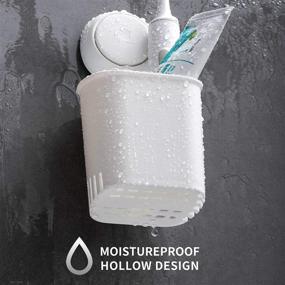 img 2 attached to 🪥 LEVERLOC Toothbrush Holder: Drill-Free Suction Cup for Bathroom and Kitchen