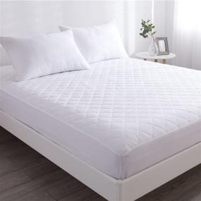 img 2 attached to 🛏️ Gehannah Comfort Mattress Protector: 100% Waterproof, Ultra Soft & Noiseless - Queen Size, Breathable Cooling Cover with Deep Pocket - Top Quality Mattress Pad