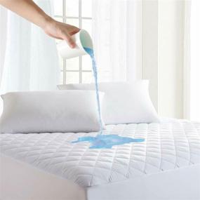 img 4 attached to 🛏️ Gehannah Comfort Mattress Protector: 100% Waterproof, Ultra Soft & Noiseless - Queen Size, Breathable Cooling Cover with Deep Pocket - Top Quality Mattress Pad