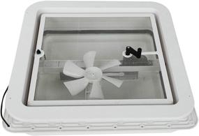 img 1 attached to BLACKHORSE-RACING 14" RV Roof Vent with 12V Fan and Universal White Lid - Camper Trailer Essential