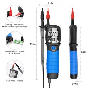 img 1 attached to 🔧 ANNMETER AN-38D: Digital Pen Multimeter - Auto Ranging, AC/DC Volt Ohm Amp DMM Tester with 1999 Counts Volts Reader, Resistance Diode Continuity Test. Features Flashlight and Backlit for Enhanced Visibility.