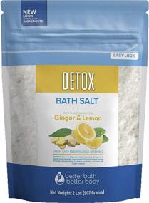 img 4 attached to Invigorating Detox Bath Salt: 32oz Epsom Salt Blend with Ginger, Lemon Essential Oils & Vitamin C – BPA Free Pouch