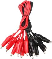 🐊 kojiki alligator test leads (6pc set) - silicone insulated circuit jumper wires with alligator clips - red/black cable - soldered connections - kjk33 логотип