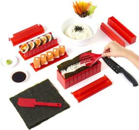 img 2 attached to 🍣 Aya Sushi Making Kit - Sushi Maker 2 | Complete with Online Video Tutorials, Sushi Knife, Bamboo Mat | 12 Piece Sushi Roll Maker Set | Easy & Fun Professional Sushi Kits - Sushi Rolls+