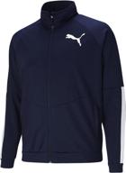 puma contrast jacket peacoat white sports & fitness in leisure sports & game room logo