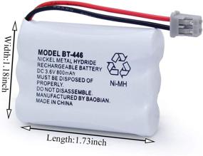 img 3 attached to 📞 Baobian BT-446 BT446 BT-504 BT-1004 BT-1005 Cordless Phone Battery for Uniden UIP1868 TRU8885 TRU885-2 TRU8888 BBTY0503001 GE-TL26402 CPH-488B Handset Phone - 3.6V 800mAh Ni-MH (Pack of 3)