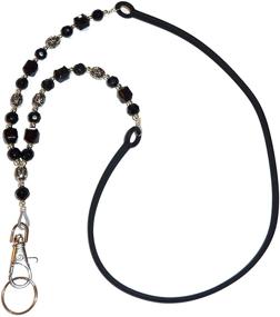 img 4 attached to 📿 Beaded Fashion Women's Universal Lanyard - 34" Lightweight Silicone Strap for Phones, Multiple Keys, and ID's
