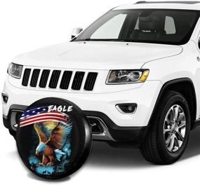 img 2 attached to 🔒 SACHIEZI Spare Tire Cover - Dust-Proof, Weatherproof Universal Wheel Protectors for Trucks, Campers, Jeeps, Trailers, RVs, and SUVs