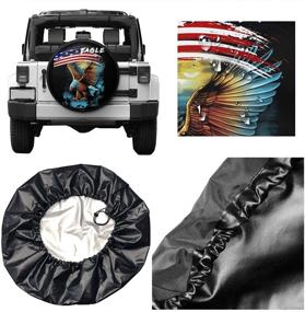 img 1 attached to 🔒 SACHIEZI Spare Tire Cover - Dust-Proof, Weatherproof Universal Wheel Protectors for Trucks, Campers, Jeeps, Trailers, RVs, and SUVs