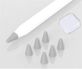 img 4 attached to 🖊️ HappyCover Grey Apple Pencil Tips: Professional Liquid Silicone Nibs Replacement for 1st & 2nd Gen – Anti-Slip Protective Case for iPad Pencil