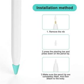 img 3 attached to 🖊️ HappyCover Grey Apple Pencil Tips: Professional Liquid Silicone Nibs Replacement for 1st & 2nd Gen – Anti-Slip Protective Case for iPad Pencil