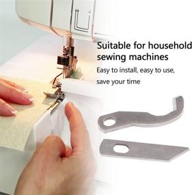 img 1 attached to High-Quality Brother Serger Blade Set: Upper and Lower Knife X77683001 XB0563001-2PCS for Brother 1034D