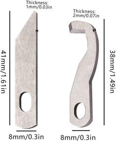 img 3 attached to High-Quality Brother Serger Blade Set: Upper and Lower Knife X77683001 XB0563001-2PCS for Brother 1034D