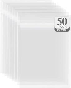 img 4 attached to 50-Pack Golden State Art 11x14 Clear Bags for Mat Matting: Precisely Sized Transparent Protective Sleeves