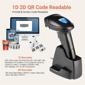 img 2 attached to Tera 2D QR 1D Wireless Barcode Scanner with USB Charging Base Cradle - Handheld Bar Code Reader for Fast, Precise Scanning with Automatic Sensing