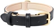 timos genuine leather collar collars logo