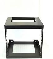 raising electronics 9u wall mount open frame 19 inch server equipment rack threaded 15 inch depth black (9u) logo