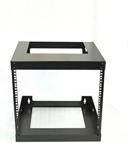 img 2 attached to Raising Electronics 9U Wall Mount Open Frame 19 Inch Server Equipment Rack Threaded 15 Inch Depth Black (9U)