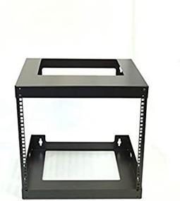 img 1 attached to Raising Electronics 9U Wall Mount Open Frame 19 Inch Server Equipment Rack Threaded 15 Inch Depth Black (9U)