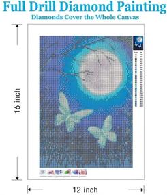 img 3 attached to 🦋 Offito Diamond Painting Kits: Easy-to-Follow DIY 5D Butterfly Moon Art - Perfect Decor and Gift for All Ages (12x16 inch)