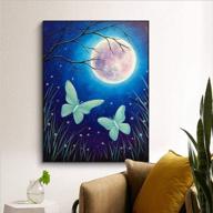 🦋 offito diamond painting kits: easy-to-follow diy 5d butterfly moon art - perfect decor and gift for all ages (12x16 inch) logo