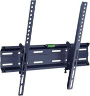 📺 ergo tab tilt tv wall mount bracket | low profile | fits 26-55 inch led lcd oled flat curved screen tvs | 16 inch studs | vesa 400x400mm | holds up to 99 lbs | black logo