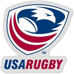 img 1 attached to 🏉 Автомобильный наклейка-стикер USA Rugby для бампера и окна - Ездите со стилем 5" x 5