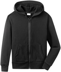 img 4 attached to 🧥 Cozy and Stylish Spring&amp;Gege Youth Solid Fleece Hoodies for Kids (3-12 Years)