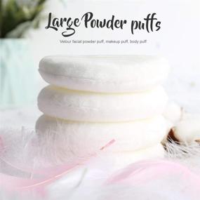 img 1 attached to 🧴 Teenitor 4 Inch Velour Body Powder Puff Set - Ultra Soft, Washable, Large Round, Loose Powder Puff - Pack of 4