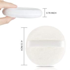 img 3 attached to 🧴 Teenitor 4 Inch Velour Body Powder Puff Set - Ultra Soft, Washable, Large Round, Loose Powder Puff - Pack of 4