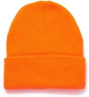 🍊 blaze orange outdoor hunting camouflage hot shot men's knit hat logo