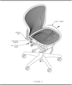 img 1 attached to Enhance Your Comfort with the Premium Replacement Seat for Herman Miller Classic Aeron Size B Medium (Black Mesh)