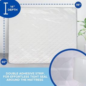 img 2 attached to 🛏️ 2-Pack Waterproof Mattress Protectors by Starplastix - Heavy Duty 5mil Thick Queen Size Covers - Tear Resistant Moving Bags with Adhesive Strips for Mattresses, Couches & Furniture