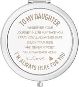 img 4 attached to 🎁 Sedmart Engraved Mirror – Sentimental Daughter Gifts from Mom and Dad, Perfect for Birthday and Graduation Celebrations, Thoughtful Mother-Daughter and Father-Daughter Gifts