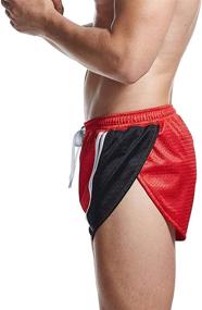 img 2 attached to 🩳 Men's Clothing: Marathon RedBlack Running Shorts for Ultimate Workouts